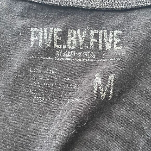 Five by Five Black Muscle Tank, Nouveau Riche Applique on Tropical Knit front - Picture 6 of 8